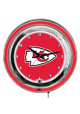Kansas City Chiefs Inch Neon Wall Clock