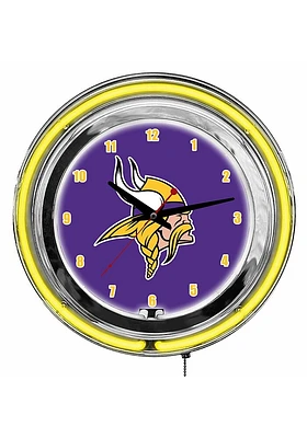 Minnesota Vikings 14 Inch Neon Wall Clock