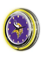 Minnesota Vikings 14 Inch Neon Wall Clock
