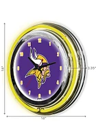 Minnesota Vikings 14 Inch Neon Wall Clock