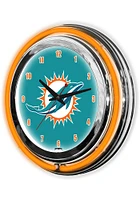 Miami Dolphins 14 Inch Neon Wall Clock