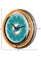 Miami Dolphins 14 Inch Neon Wall Clock