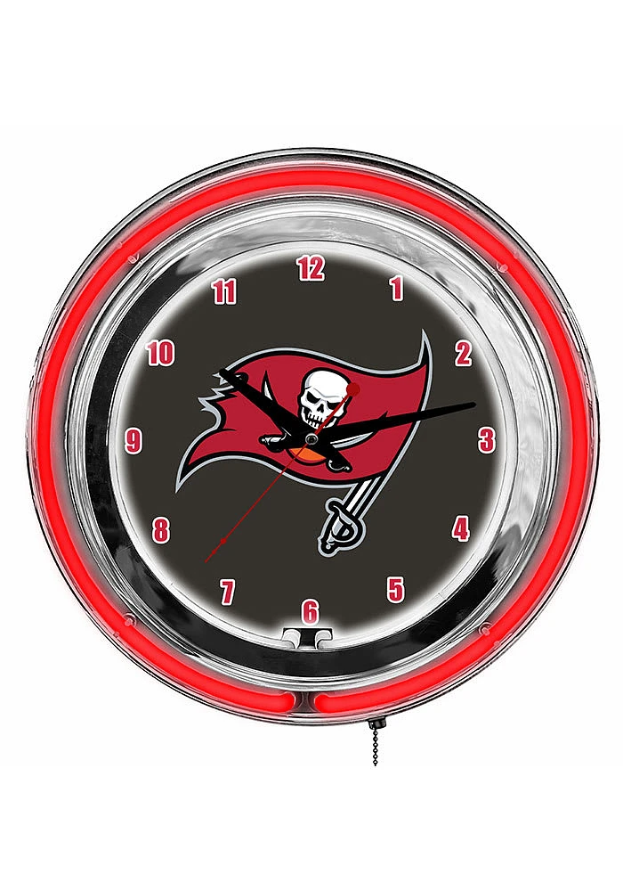 Tampa Bay Buccaneers 14 Inch Neon Wall Clock