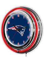 New England Patriots 14 Inch Neon Wall Clock