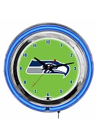 Seattle Seahawks 14 Inch Neon Wall Clock