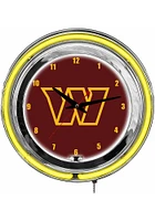 Washington Commanders Inch Neon Wall Clock