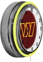 Washington Commanders Inch Neon Wall Clock