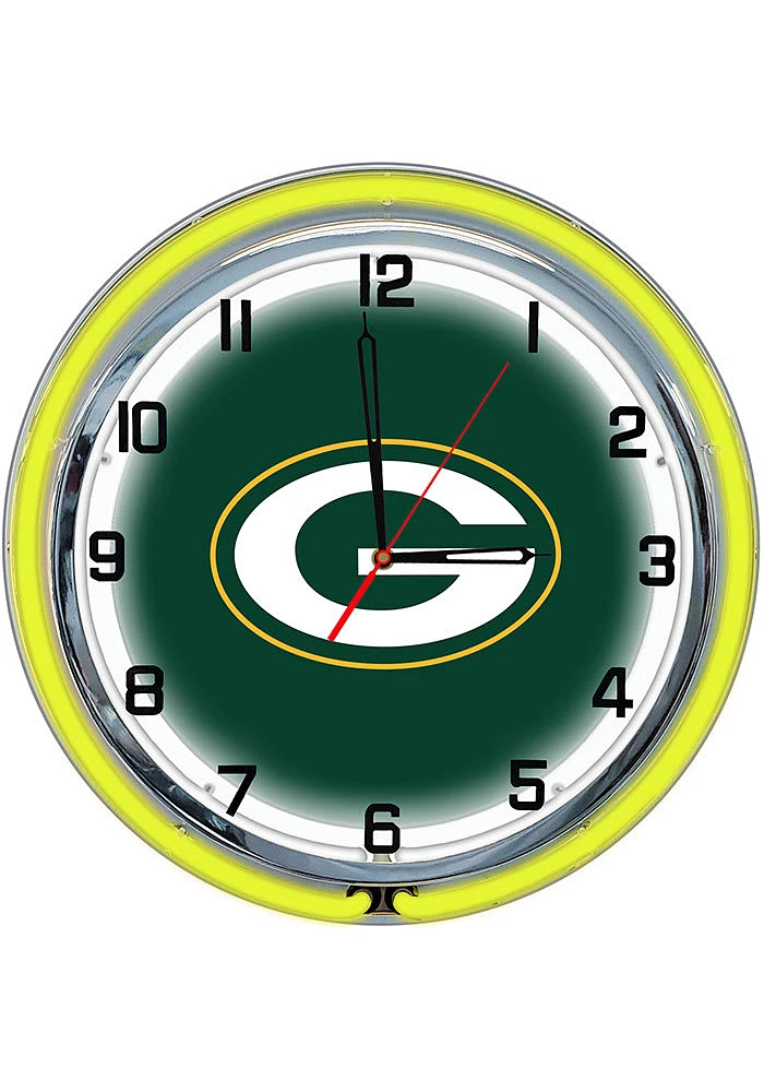 Green Bay Packers 18 Inch Neon Wall Clock