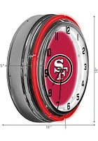San Francisco 49ers 18 Inch Neon Wall Clock