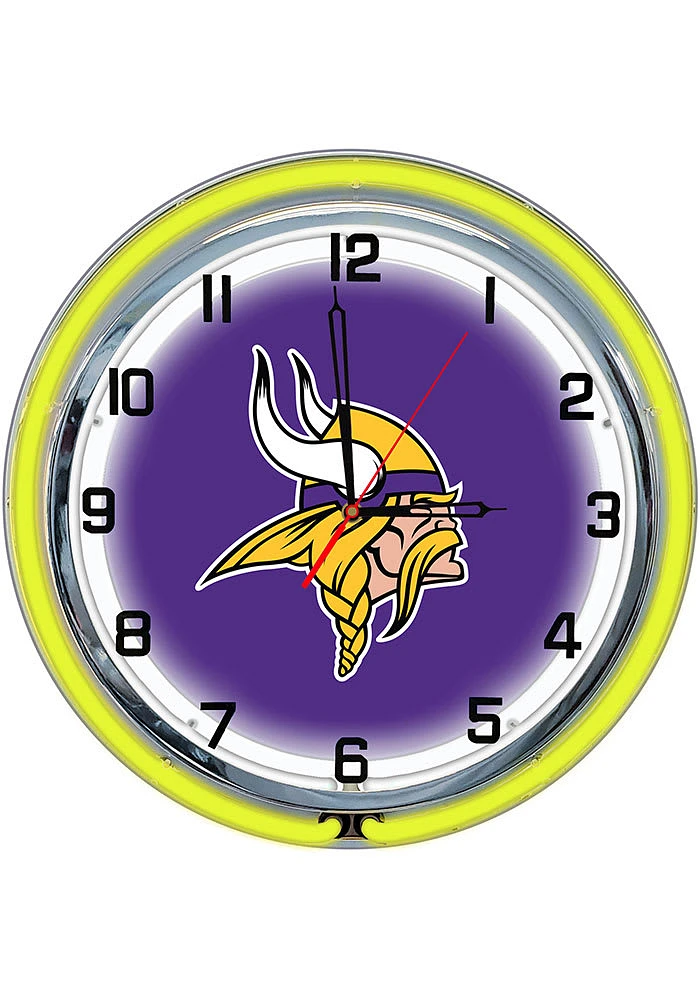 Minnesota Vikings Inch Neon Wall Clock