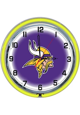 Minnesota Vikings Inch Neon Wall Clock