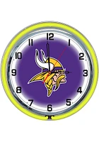 Minnesota Vikings Inch Neon Wall Clock