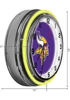 Minnesota Vikings Inch Neon Wall Clock
