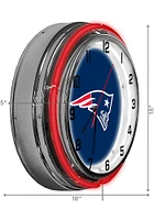 New England Patriots 18 Inch Neon Wall Clock
