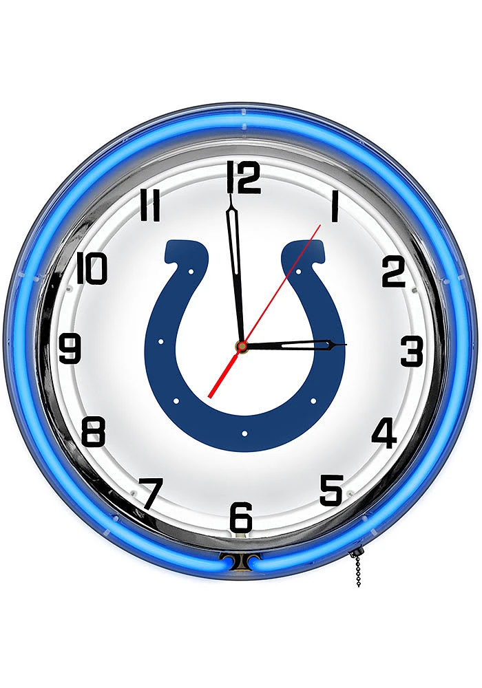 Indianapolis Colts 18 Inch Neon Wall Clock