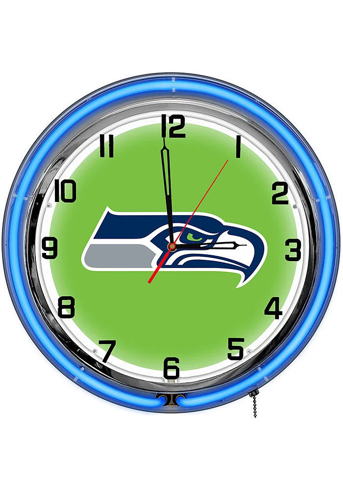 Seattle Seahawks 18 Inch Neon Wall Clock