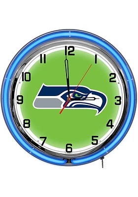 Seattle Seahawks 18 Inch Neon Wall Clock