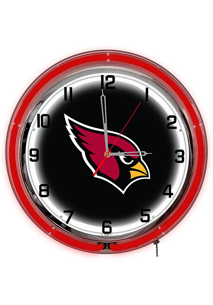 Arizona Cardinals Inch Neon Wall Clock