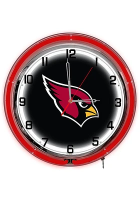 Arizona Cardinals Inch Neon Wall Clock