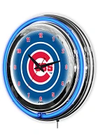 Chicago Cubs 14 Inch Neon Wall Clock