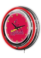 St Louis Cardinals 14 Inch Neon Wall Clock