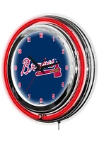 Atlanta Braves 14 Inch Neon Wall Clock