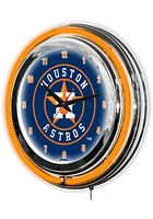 Houston Astros 14 Inch Neon Wall Clock
