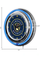 Milwaukee Brewers 14 Inch Neon Wall Clock