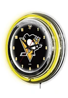 Pittsburgh Penguins 14 Inch Neon Wall Clock