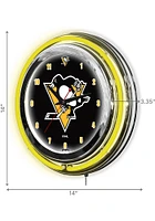 Pittsburgh Penguins 14 Inch Neon Wall Clock