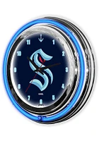 Seattle Kraken 14 Inch Neon Wall Clock