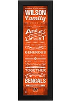 Imperial Cincinnati Bengals Personalized Family Sign