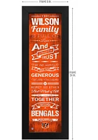 Imperial Cincinnati Bengals Personalized Family Sign