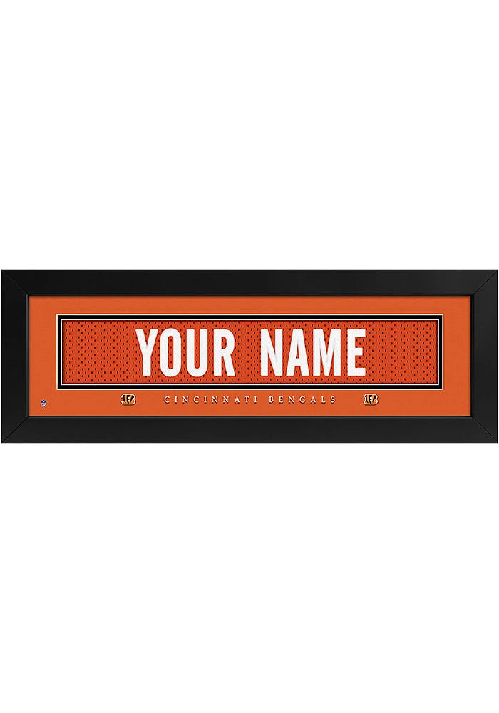 Imperial Cincinnati Bengals Personalized Jersey Name Plate Sign