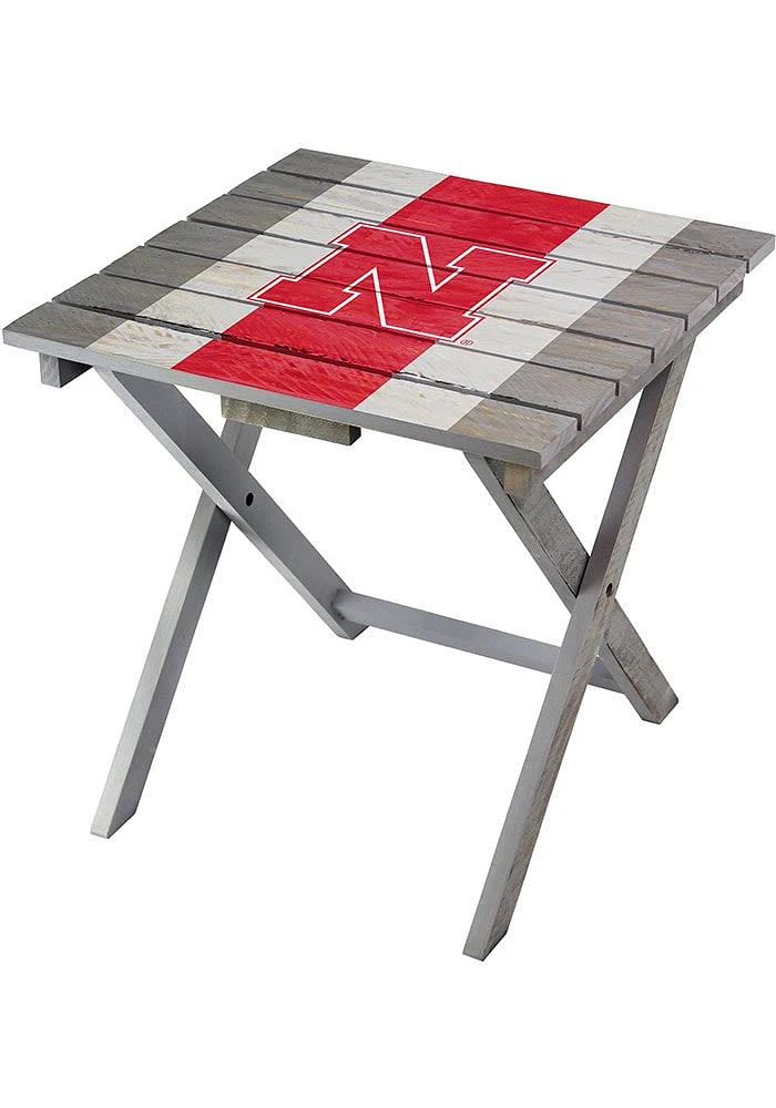 Red Nebraska Cornhuskers Adirondack Folding Table
