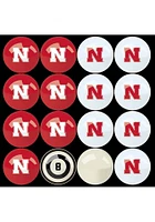 NCAA Nebraska Cornhuskers Logo Billiard Balls - Red