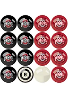 NCAA Ohio State Buckeyes Logo Billiard Balls - Red