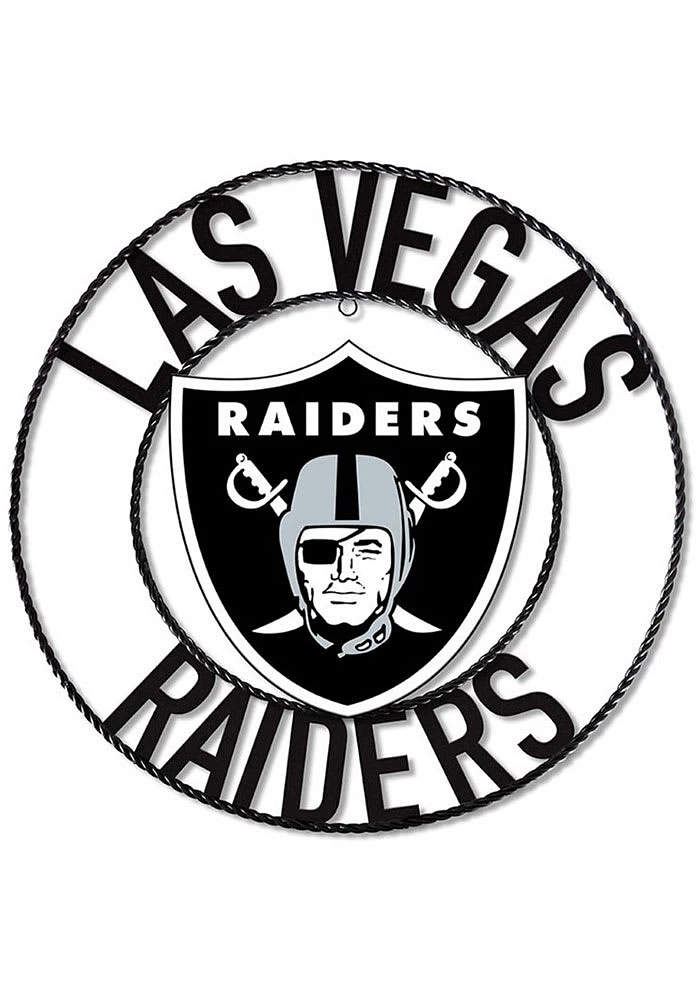Las Vegas Raiders 24 in Wrought Iron Wall Wall Art