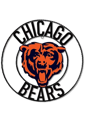 Chicago Bears 24 in Wrought Iron Wall Wall Art