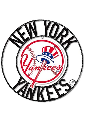 New York Yankees 24 in Wrought Iron Wall Wall Art