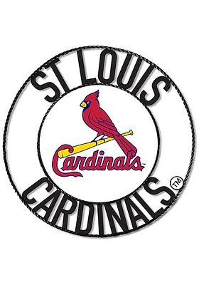 St Louis Cardinals 24 in Wrought Iron Wall Wall Art