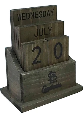 St Louis Cardinals Wood Block Desk and Office Desk Calendar