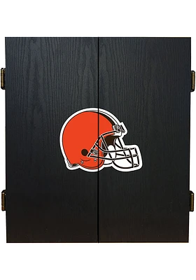 Cleveland Browns Fans Choice Set Dart Board Cabinet