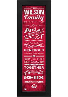 Imperial Cincinnati Reds Personalized Family Sign