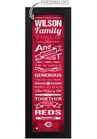 Imperial Cincinnati Reds Personalized Family Sign