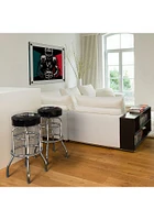 Baltimore Ravens Chrome Pub Stool - Black