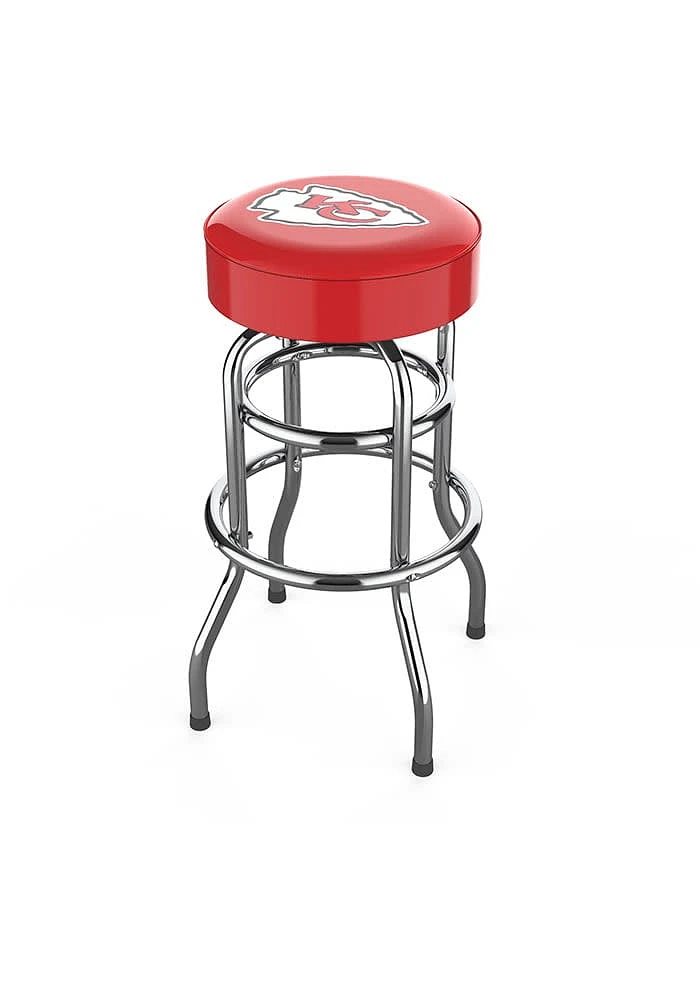 Kansas City Chiefs Chrome Pub Stool - Red
