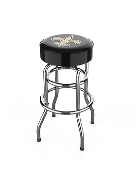 New Orleans Saints Chrome Pub Stool - Black