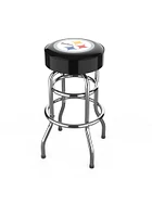 Pittsburgh Steelers Chrome Pub Stool - Black