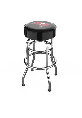 Tampa Bay Buccaneers Chrome Pub Stool - Black